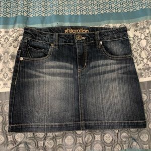 Jean mini skirt